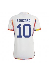 België Eden Hazard #10 Voetbaltruitje Uit tenue WK 2022 Korte Mouw